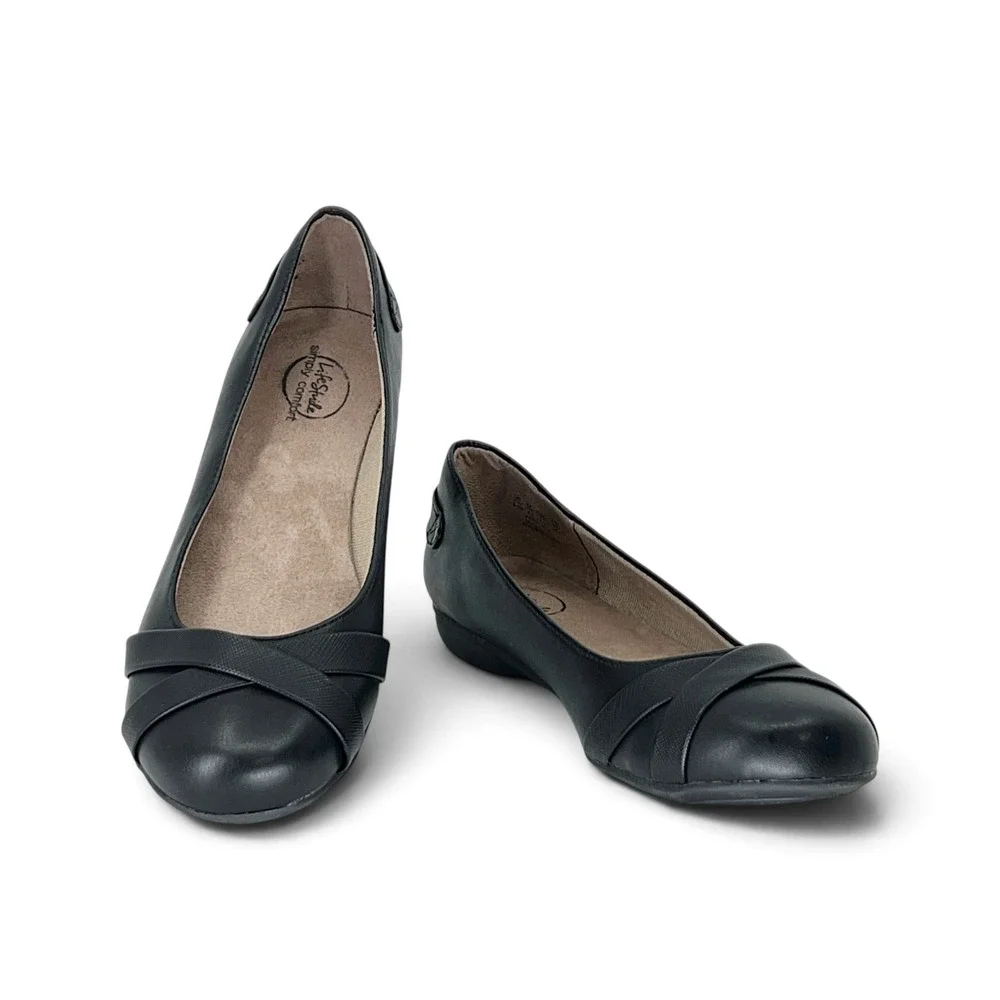 LifeStride Adalene Women’s 9.5M Black Ballet Flats Soft System